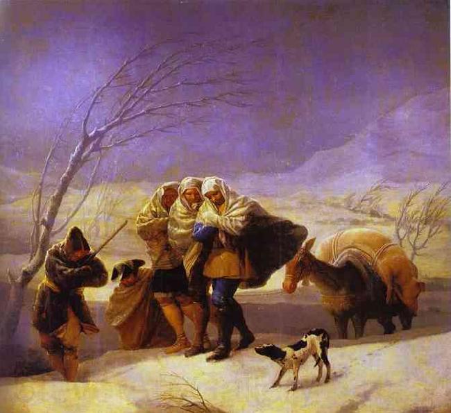 Francisco Jose de Goya The Snowstorm Norge oil painting art